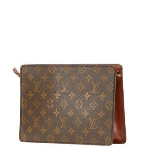 Louis Vuitton Shoulder Bag Homme Pochette Brown Clutch Monogram